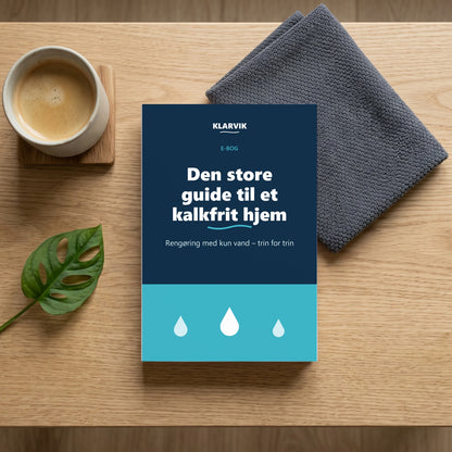 Guide til et kalkfrit hjem med grå Klarvik-mikrofiberklud