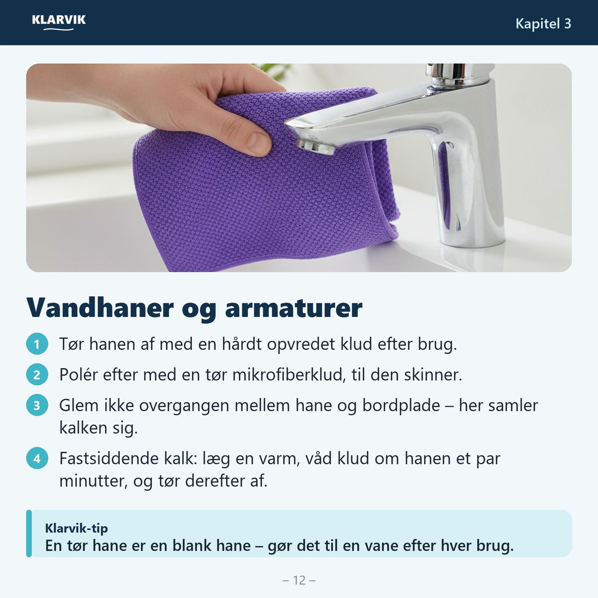 Kapitel: Vandhaner og armaturer uden kalk