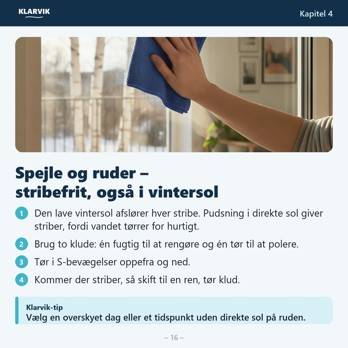 Kapitel: Spejle og ruder – stribefrit, også i vintersol