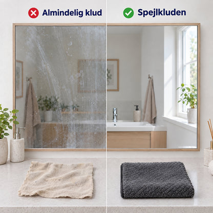 Almindelig klud vs Anti-kalk Spejlklud