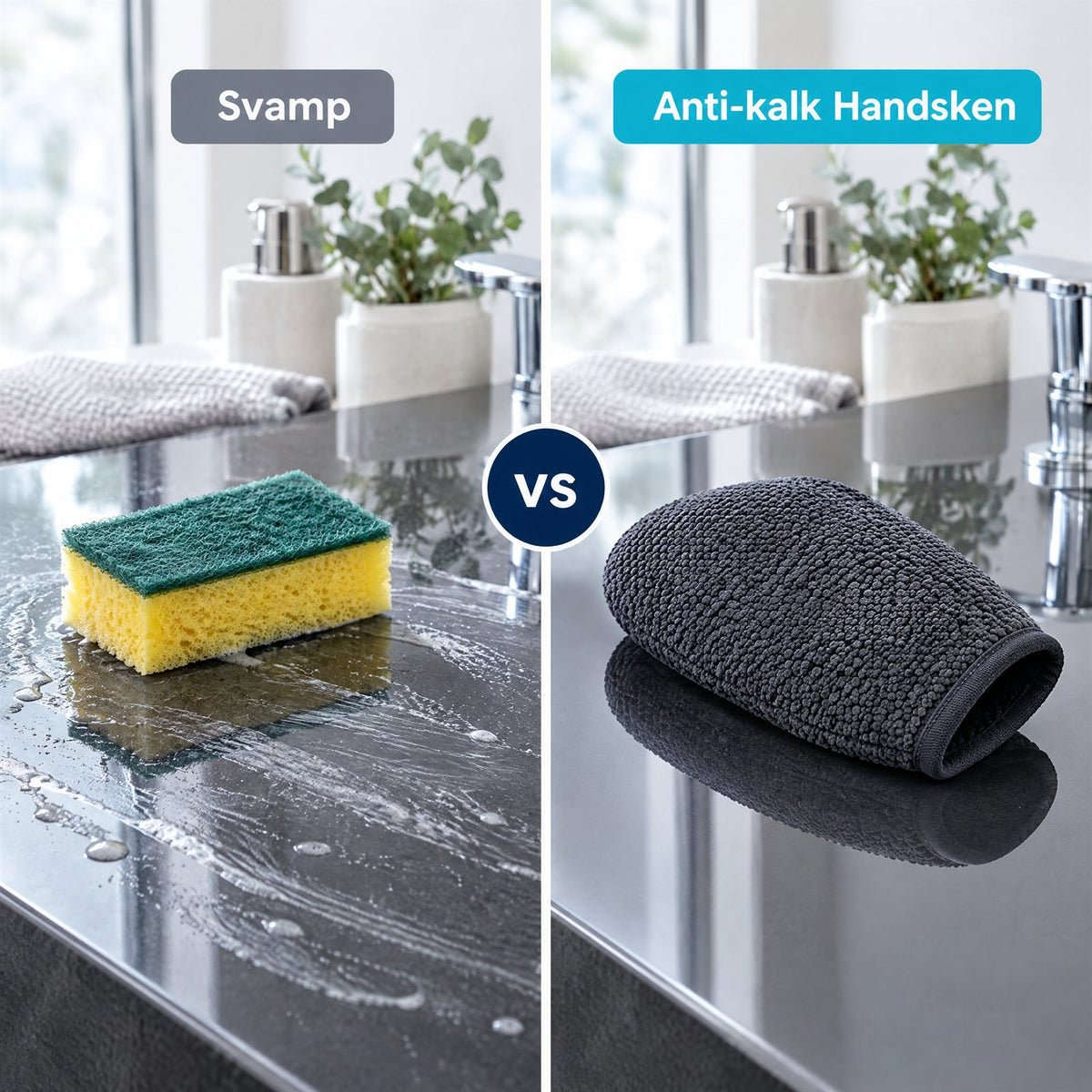 Svamp vs Anti-kalk Handsken