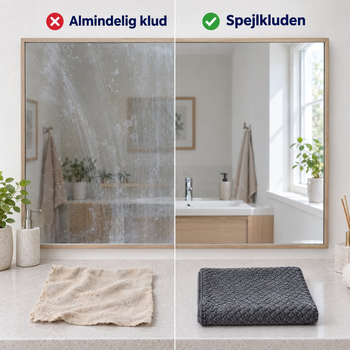 Almindelig klud vs Spejlkluden