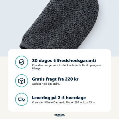 30 dages tilfredshedsgaranti og gratis fragt fra 220 kr hos Klarvik