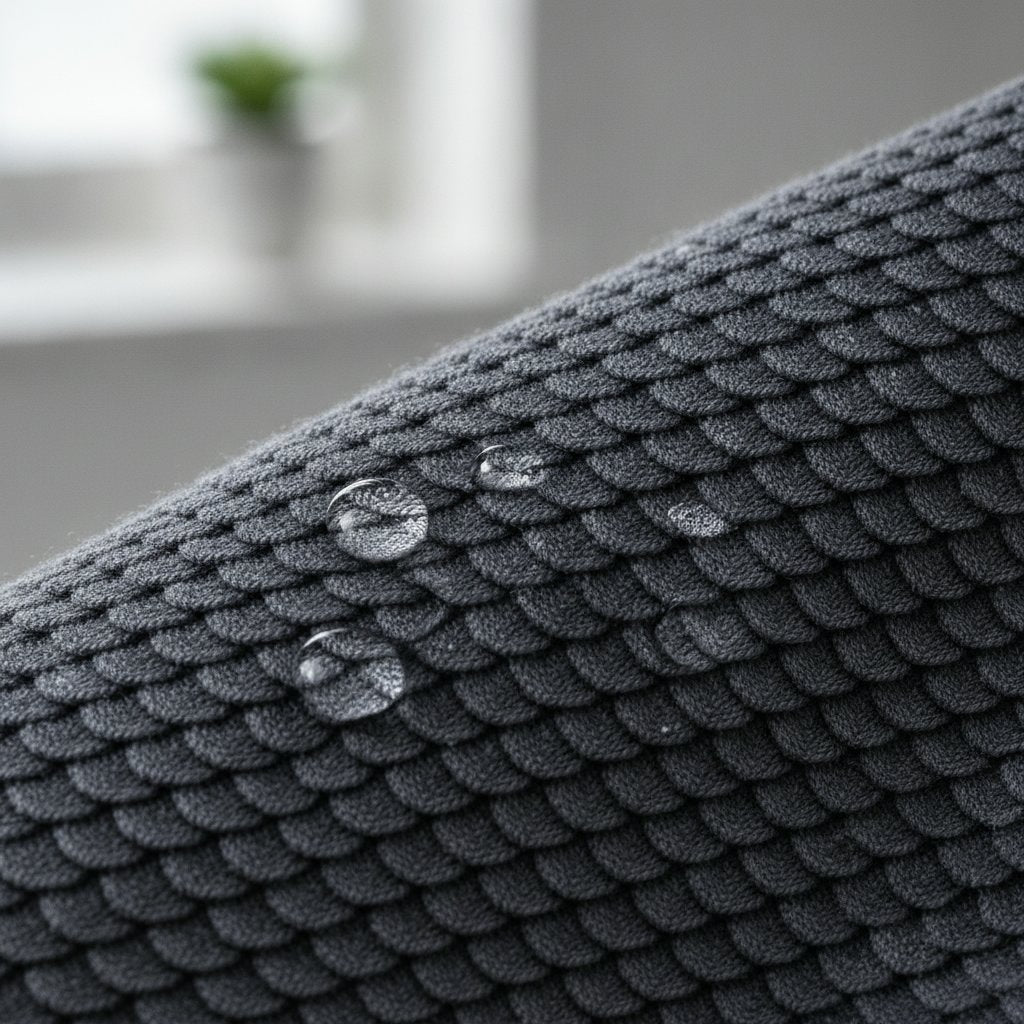XXL Tørreklud set tæt på – vandperler på den tætte plys-mikrofiber